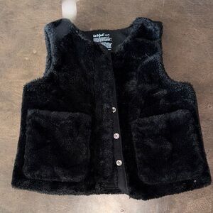 Cat & Jack Black Faux Fur Vest